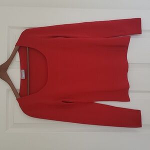 Red long sleeve women's top